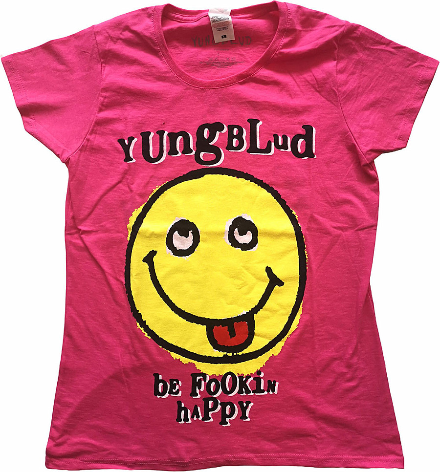 Yungblud tričko, Raver Smile BP Pink, dámské, velikost XS