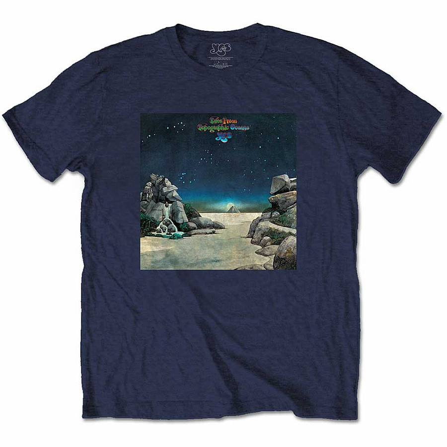 YES tričko, Topographic Oceans Navy Blue, pánské, velikost S
