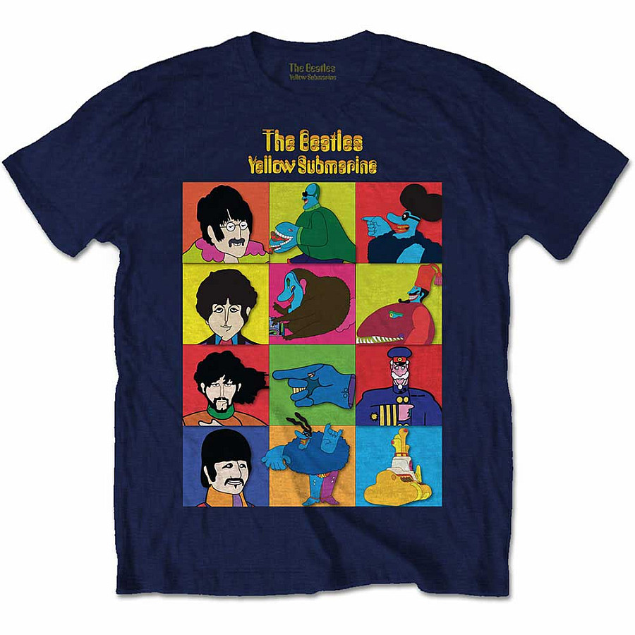 The Beatles tričko, Submarine Characters Navy, dětské, velikost XL velikost XL věk (11-12 let)