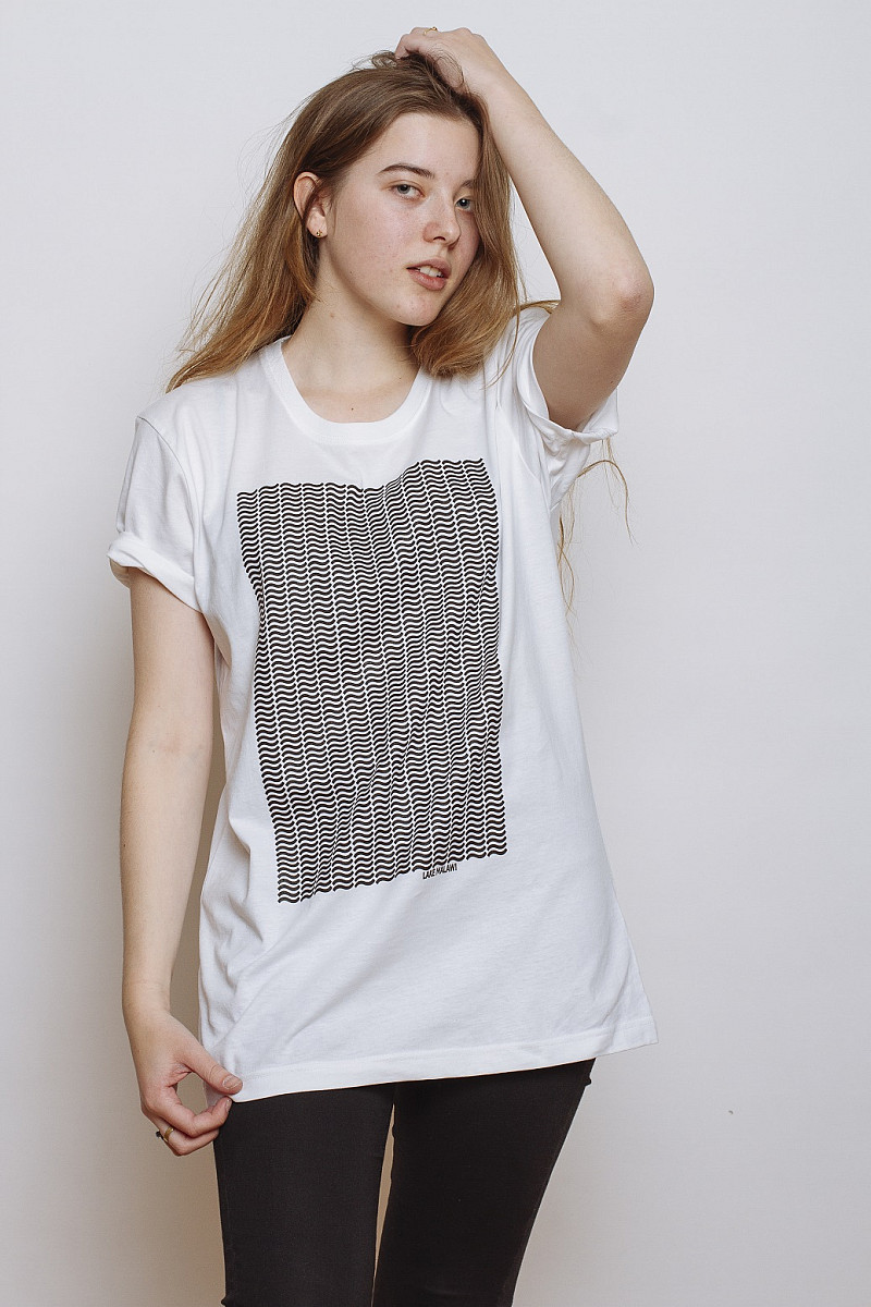 Lake Malawi T-Shirt, Little Waves White, unisex, velikost S