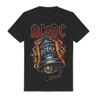 AC/DC tričko, Hells Bells Flames Black, pánské