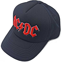 AC/DC kšiltovka, Red Logo Mesh Back Black