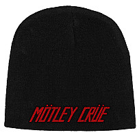 Motley Crue zimní kulich, Red Logo on Black, unisex