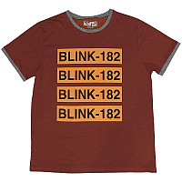 Blink 182 tričko, Logo Repeat Ringer Red, pánské