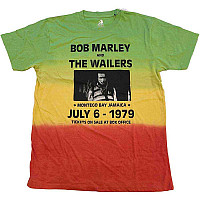 Bob Marley tričko, Montego Bay Dye Wash Green, pánské