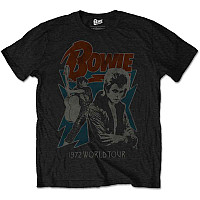 David Bowie tričko, 1972 World Tour Black, pánské