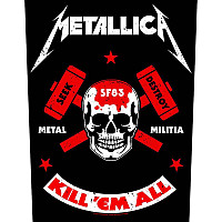 Metallica nášivka na záda CO+PES 30x27x36 cm, Metal Militia