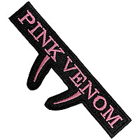 BlackPink tkaná nášivka/nažehlovačka PES 93 x 35 mm, Pink Venom