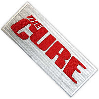 The Cure tkaná nášivka/nažehlovačka PES 110 x 42 mm, Red Logo