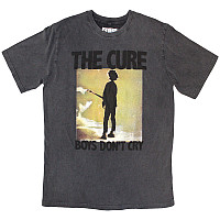 The Cure tričko, Boys Don't Cry Box Stone Wash Charcoal Grey, pánské