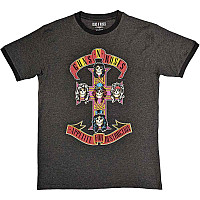 Guns N Roses tričko, Appetite for Destruction Ringer Grey, pánské