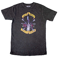 Guns N Roses tričko, Appetite Washed Dip-Dye Black, pánské