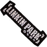 Linkin Park tkaná nášivka/nažehlovačka PES 95 x 30 mm, Bracket Logo