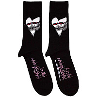 Machine Gun Kelly ponožky, Heart Face Black, unisex - velikost 7 až 11 (40 až 45)