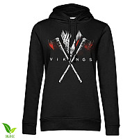 Vikings mikina, Axes Girly Organic Black, dámská