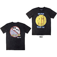 Motley Crue tričko, No Fun Tour '84 Stone Wash BP Charcoal Grey, pánské