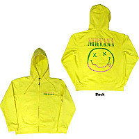 Nirvana mikina, Sorbet Ray Happy Face Zipped BP Neon Yellow, pánská