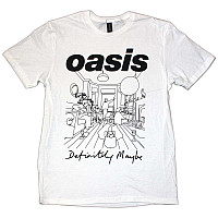 Oasis tričko, Definitely Maybe Line Drawing White, pánské