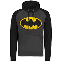 Batman mikina, Batman Signal Logo Baseball DarkGreyBlack, pánská