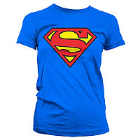 Superman tričko, Shield Blue, dámské