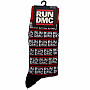 Run DMC ponožky, All Over Logo Black, unisex - velikost 7 až 11 (40 až 45)